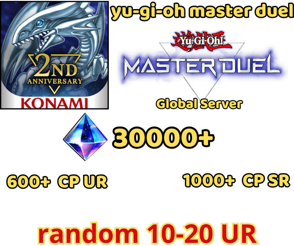 Yu-Gi-Oh! Master Duel Reroll 30k Gem(3)